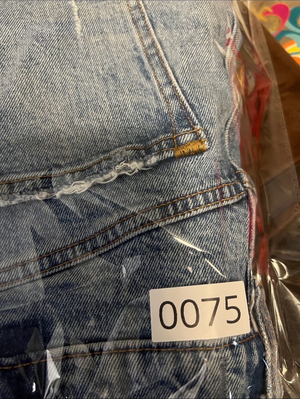 Abercrombie & Fitch Light Blue Distressed Denim Raw Hem Short Shorts - Picture 8 of 8